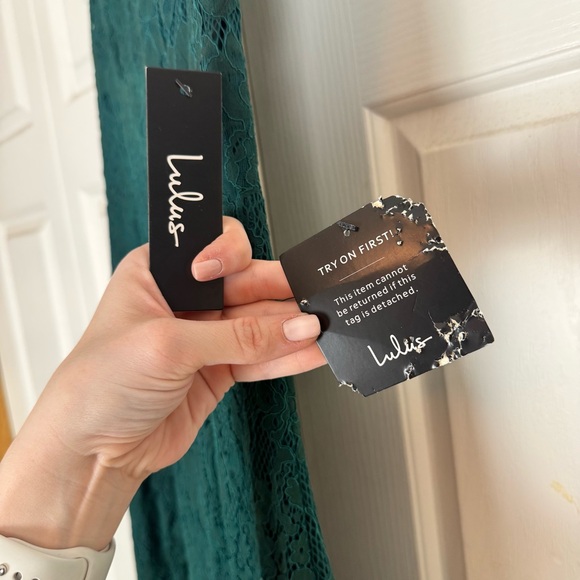 Lulu's Green Lace Maxi Dress - Picture 14 of 14